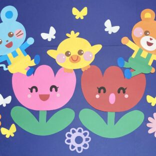 壁面飾り　春　チューリップセット