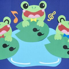 梅雨の壁面飾り