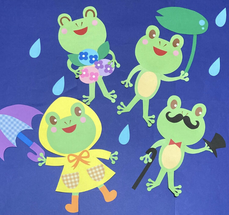 カエルの壁面飾り