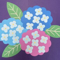 壁面飾り　あじさいの作り方