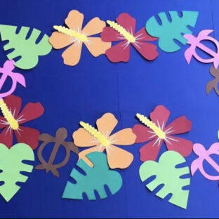 壁面飾り　ハイビスカス