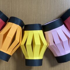 壁面飾り　提灯の作り方