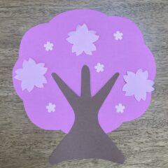 壁面飾り　高さ約２７ｃｍ！桜の木の作り方